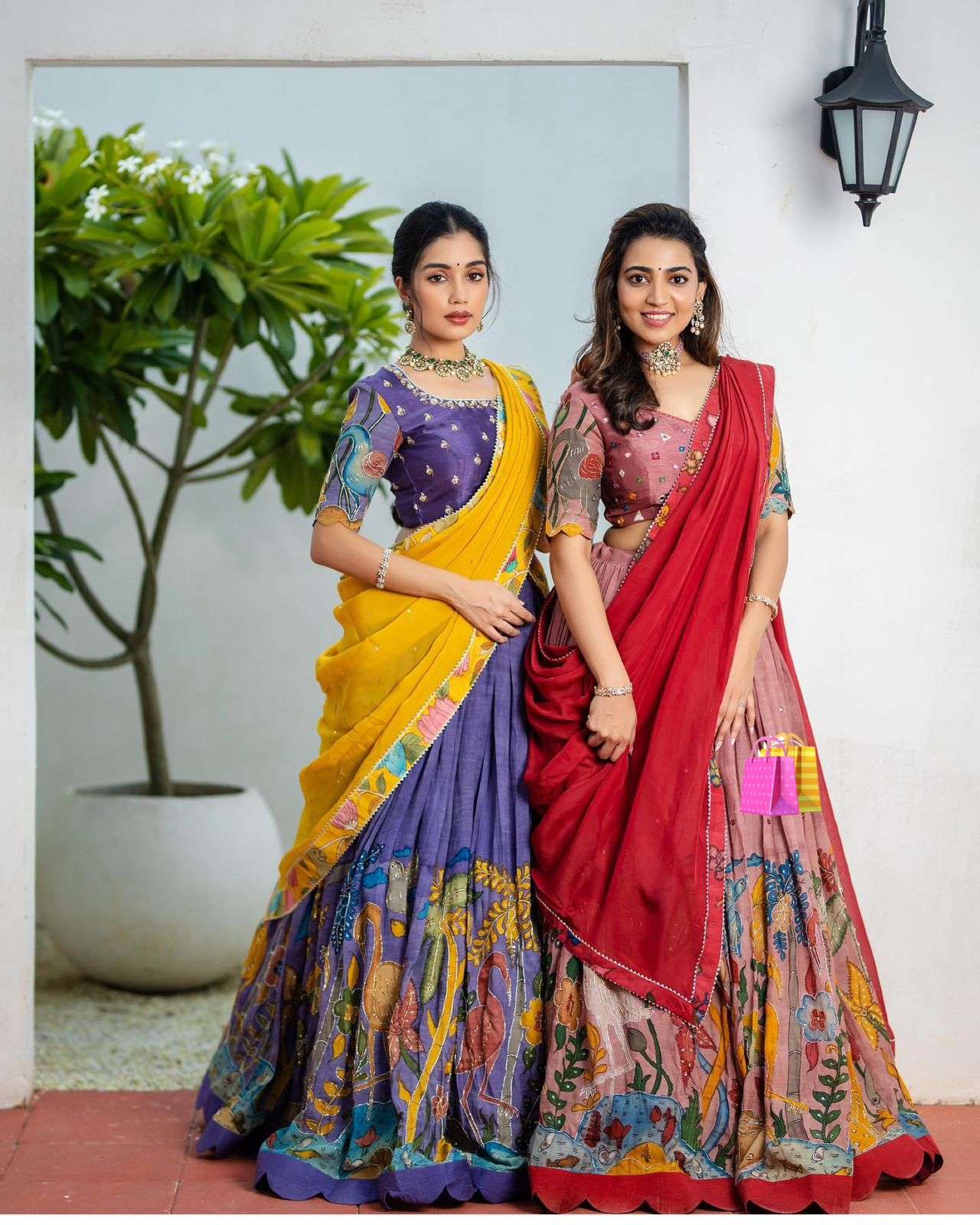 Kalamkari Printed Silk with Fancy look Wedding look lehenga ...