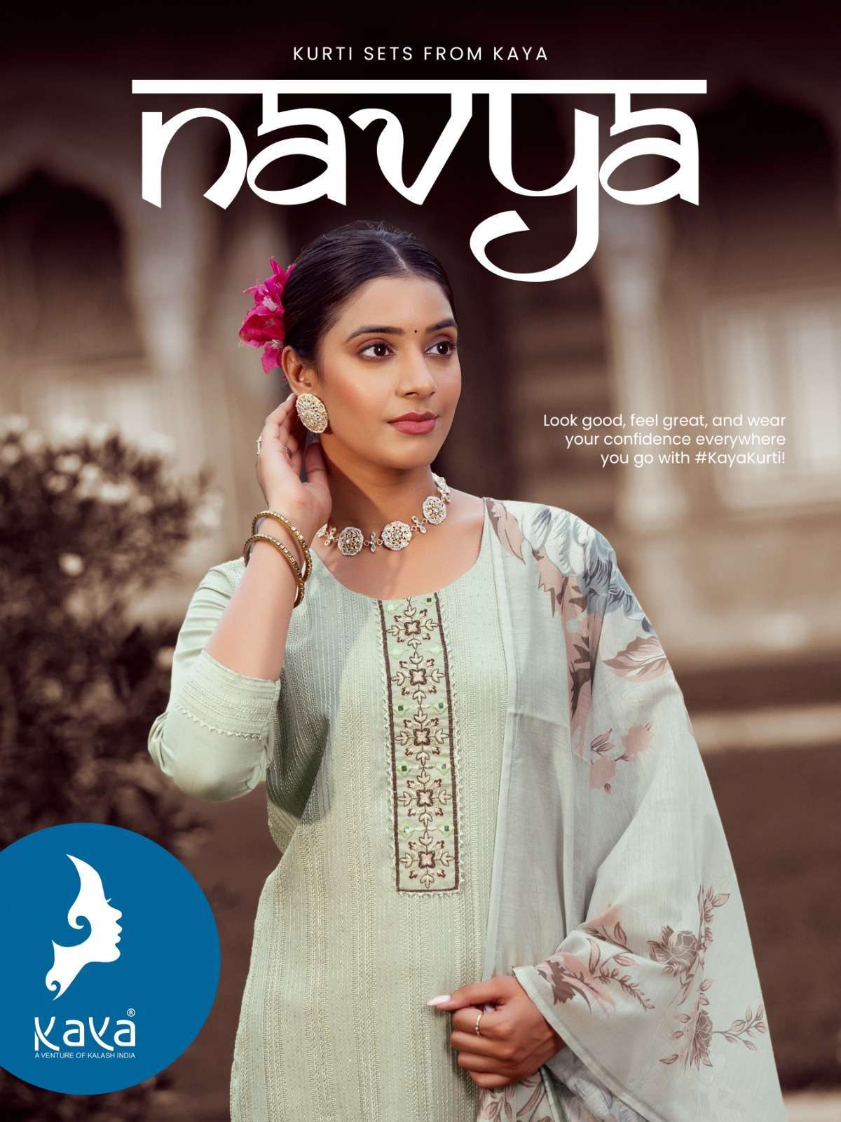 Kaya Navya Chinon silk with Fancy Look Festival Special Read...