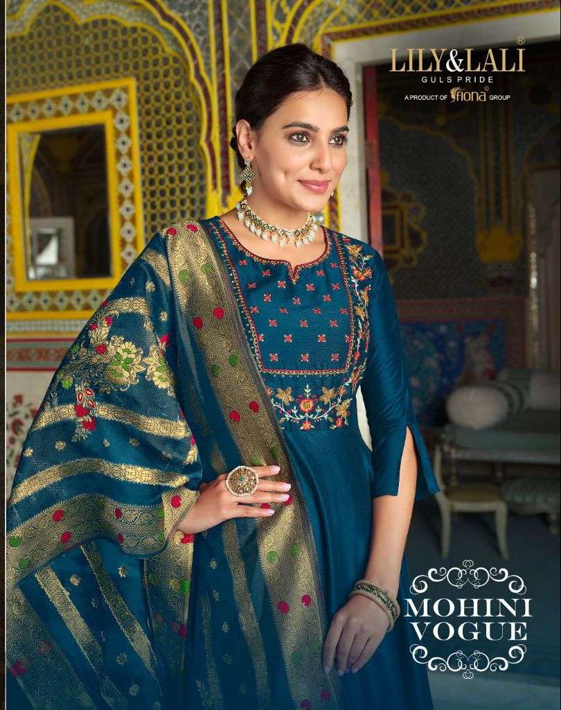 Lily & Lali Mohini Vogue Silk with fancy look readymade suit...