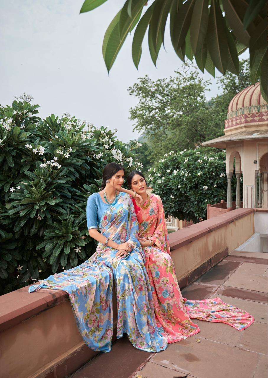 Lt fabrics Kashvi creation Paridhan Georgette with Flower Pr...