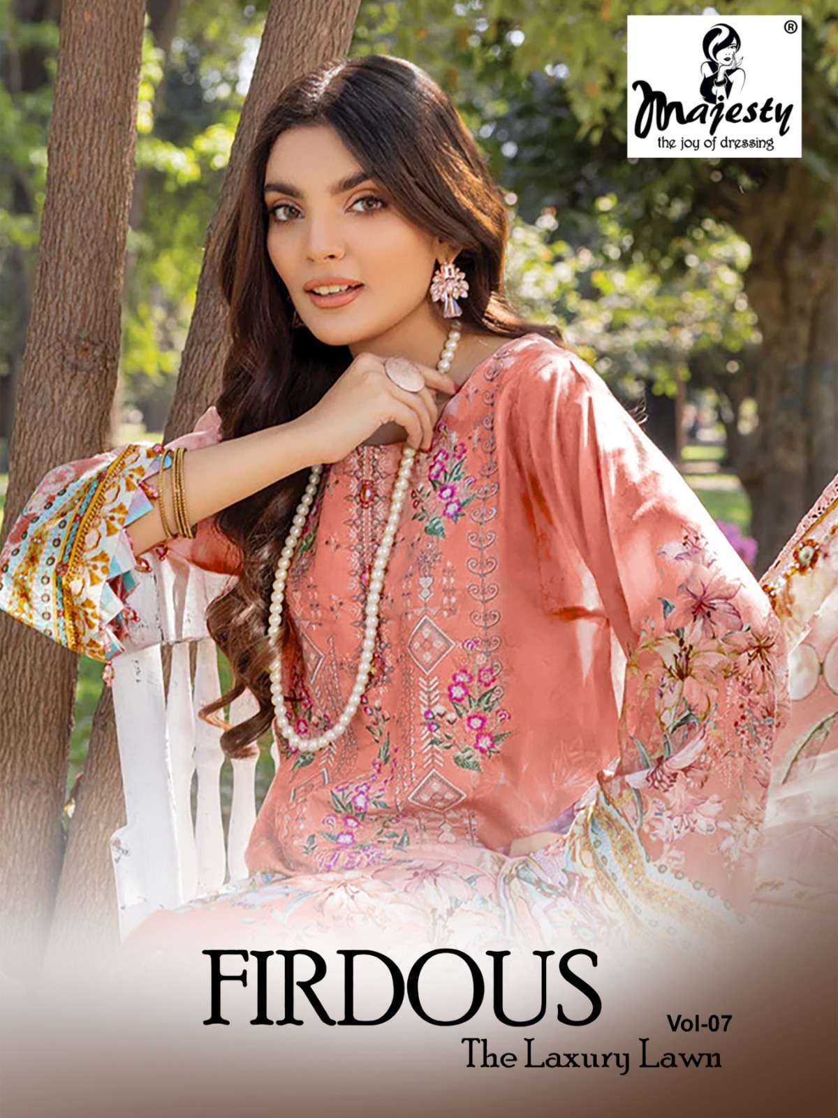 Majesty Firdous Luxury Lawn Vol 7 Cotton with fancy printed ...