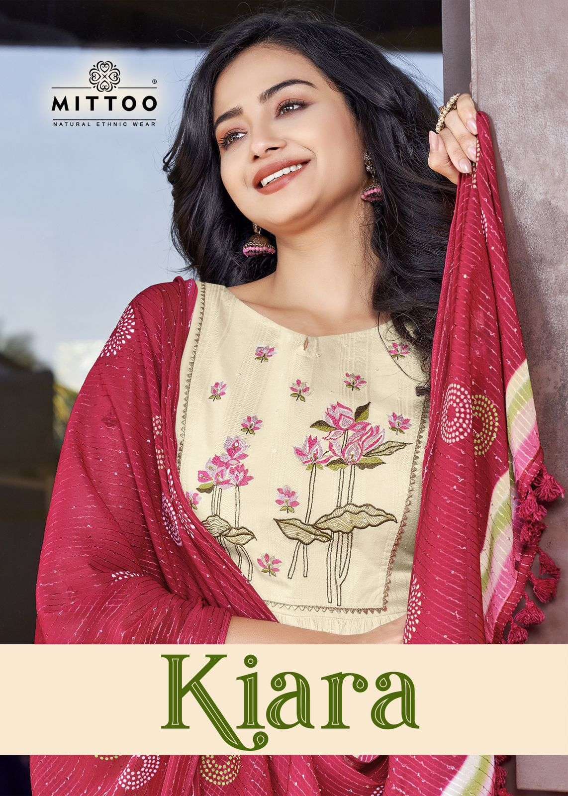 Mittoo Kiara Rayon with fancy Embroidery work Readymade suit...