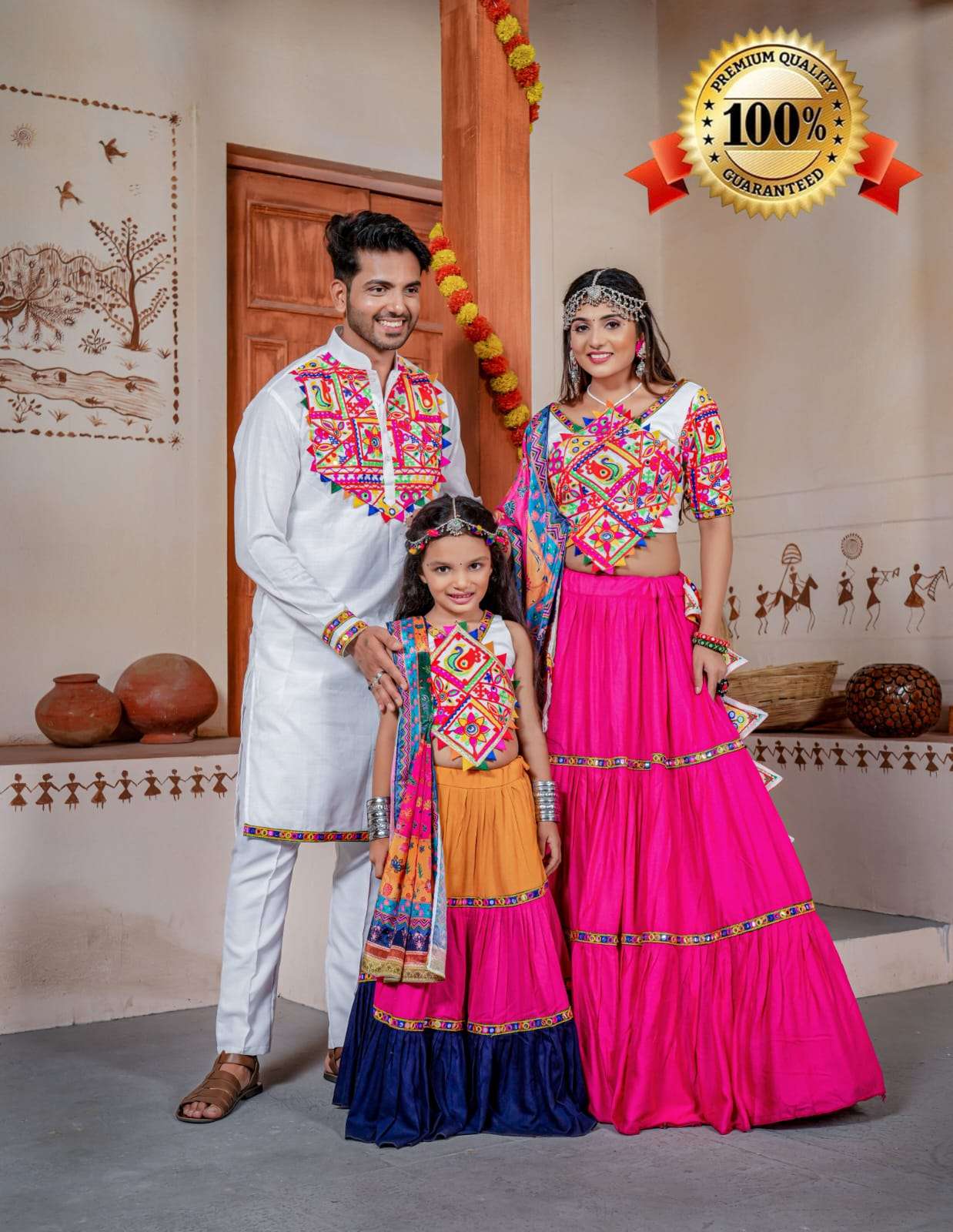 Navratri Special Family collection Rayon with traditional Ha...