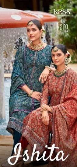 Rang Ishita Muslin silk with Fancy Handwork salwar kameez co...