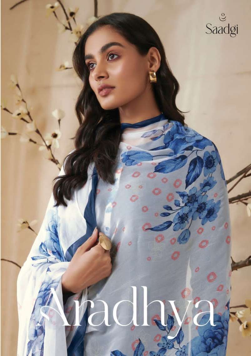 Sahiba Saadgi Aradhya Cotton with handprinted Dress material...