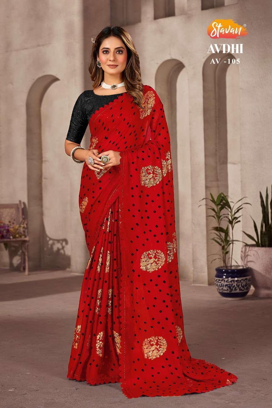 Stavan Avdhi Fancy Festival Special Saree collection at best...