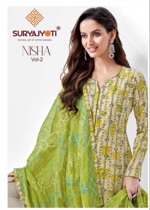 Suryajyoti Nisha vol 2 Cotton with digital Printed Dress Mat...