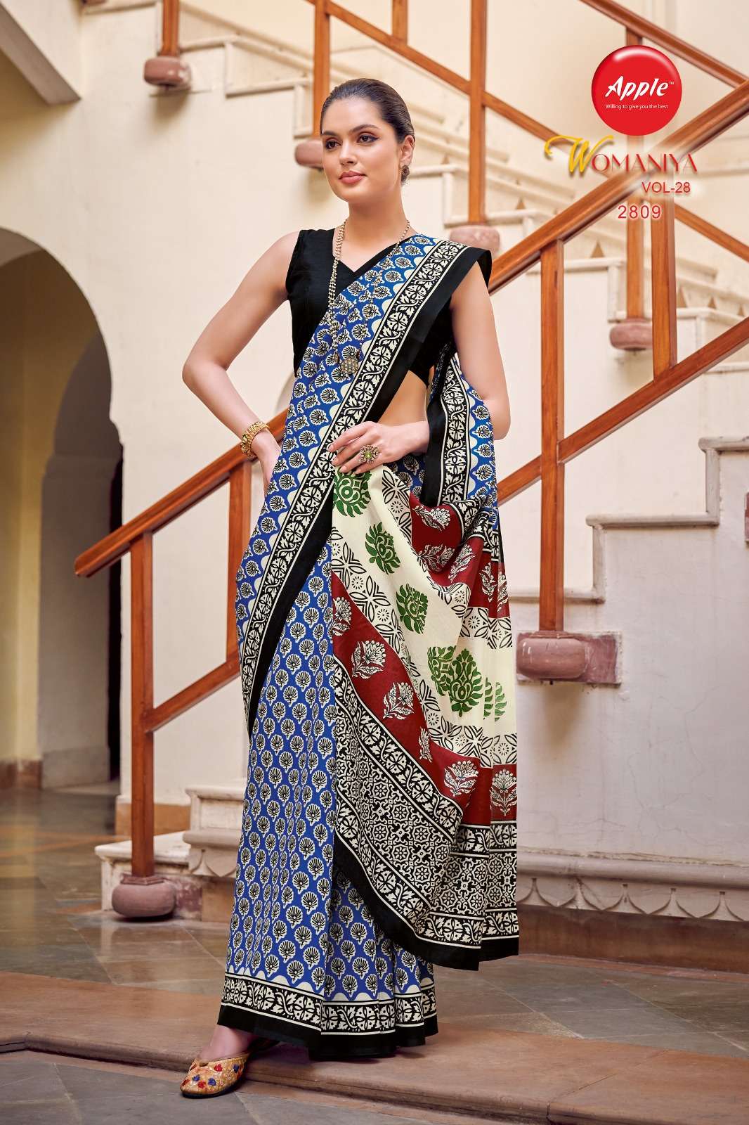 Apple sarees Womaniya vol 28 Silk with fancy Printed Saree c...