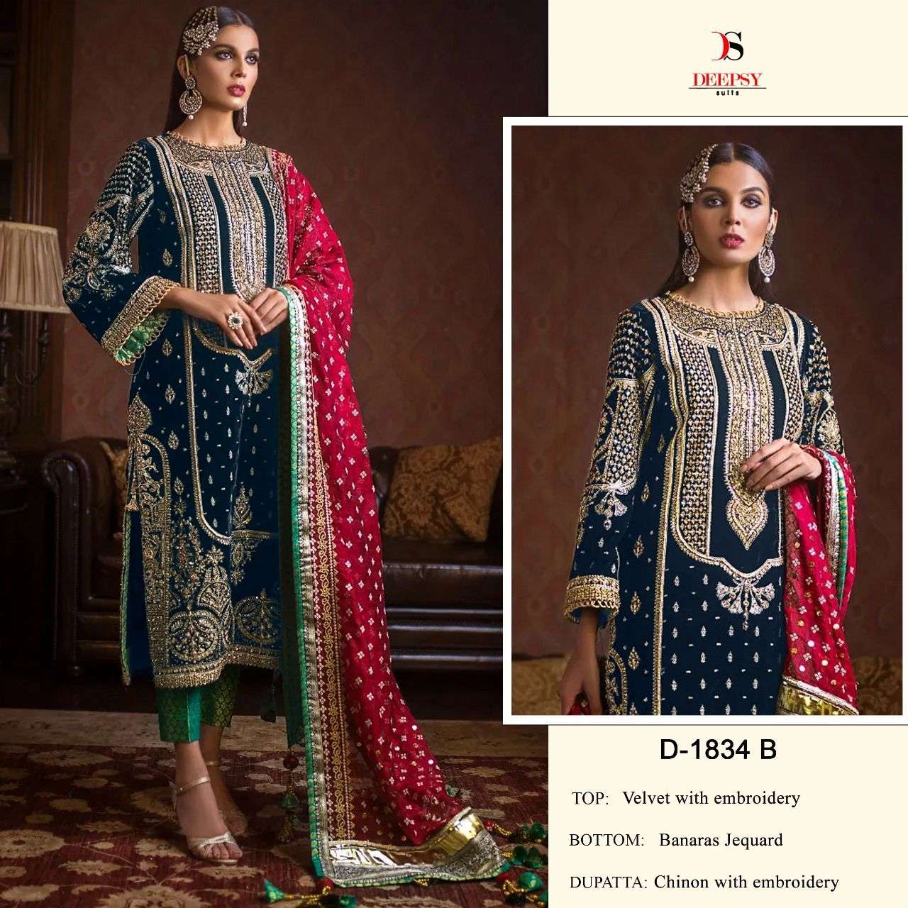 Deepsy suits anaya Velvet Vol 2 Pakistani Style Velvet with ...