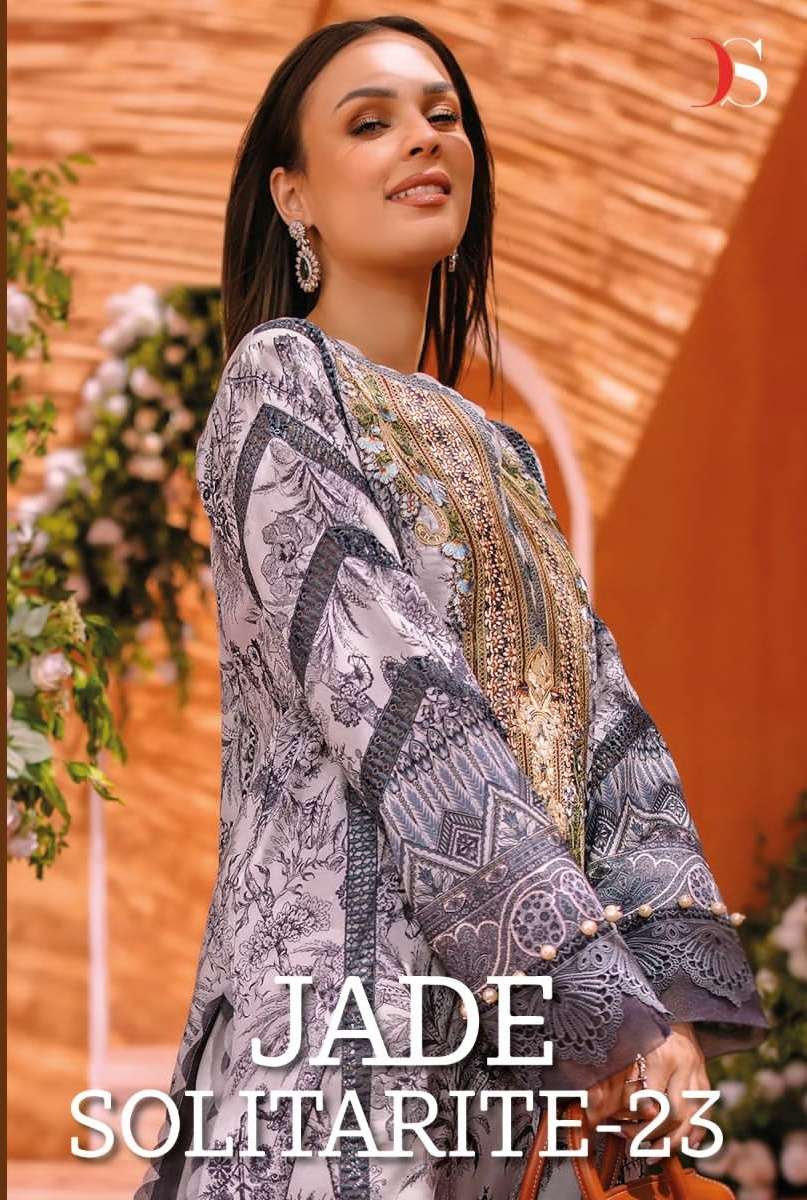 Deepsy Suits Jade Solitaire Cotton with Printed Pakistani sa...