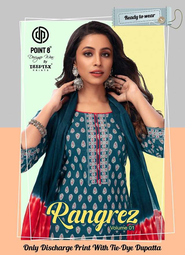 Deeptex Rangrez vol 1 Cotton with Printed Readymade suits co...