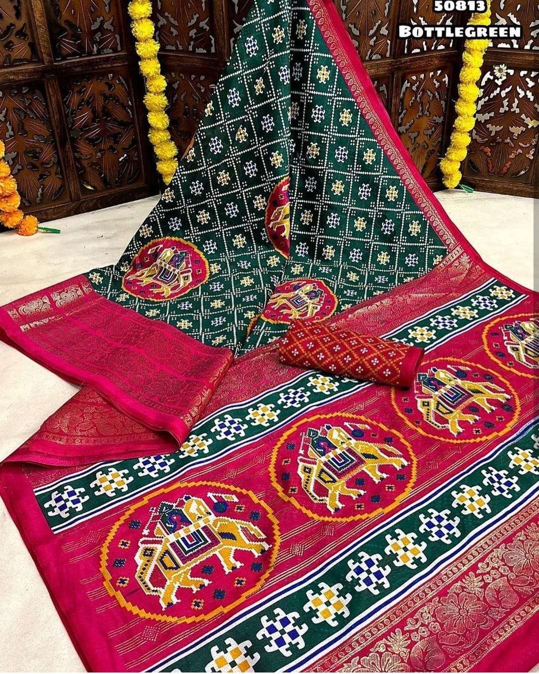 Festival special cotton silk with kalamkari printed saree co...