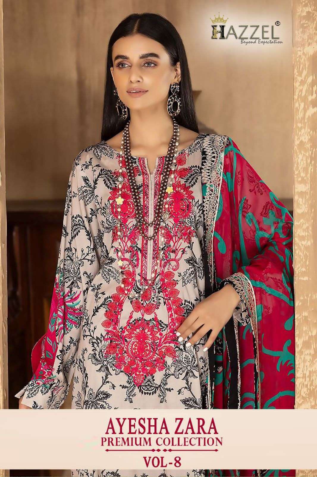 Hazzel Ayesha Zara Premium Collection vol 8 Cotton with fanc...