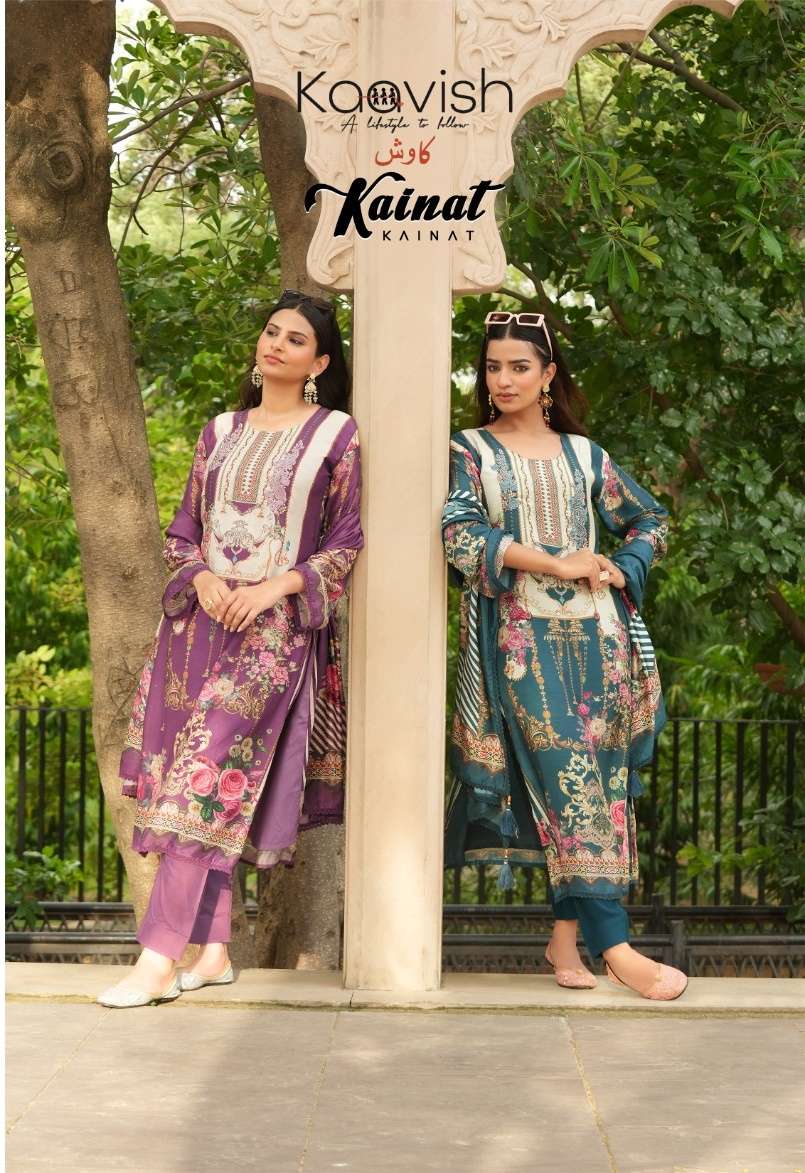 Kaavish Kainat Viscose Muslin silk with digital Printed Dres...