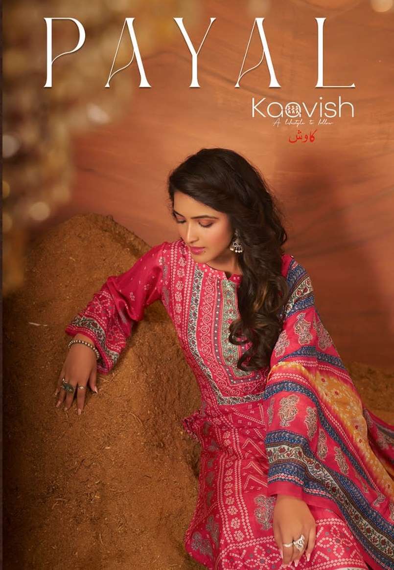 Kaavish Payal Muslin silk with fancy Dress material collecti...