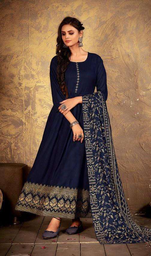 Latest Rayon with Jaipuri concept readymade suits collection...