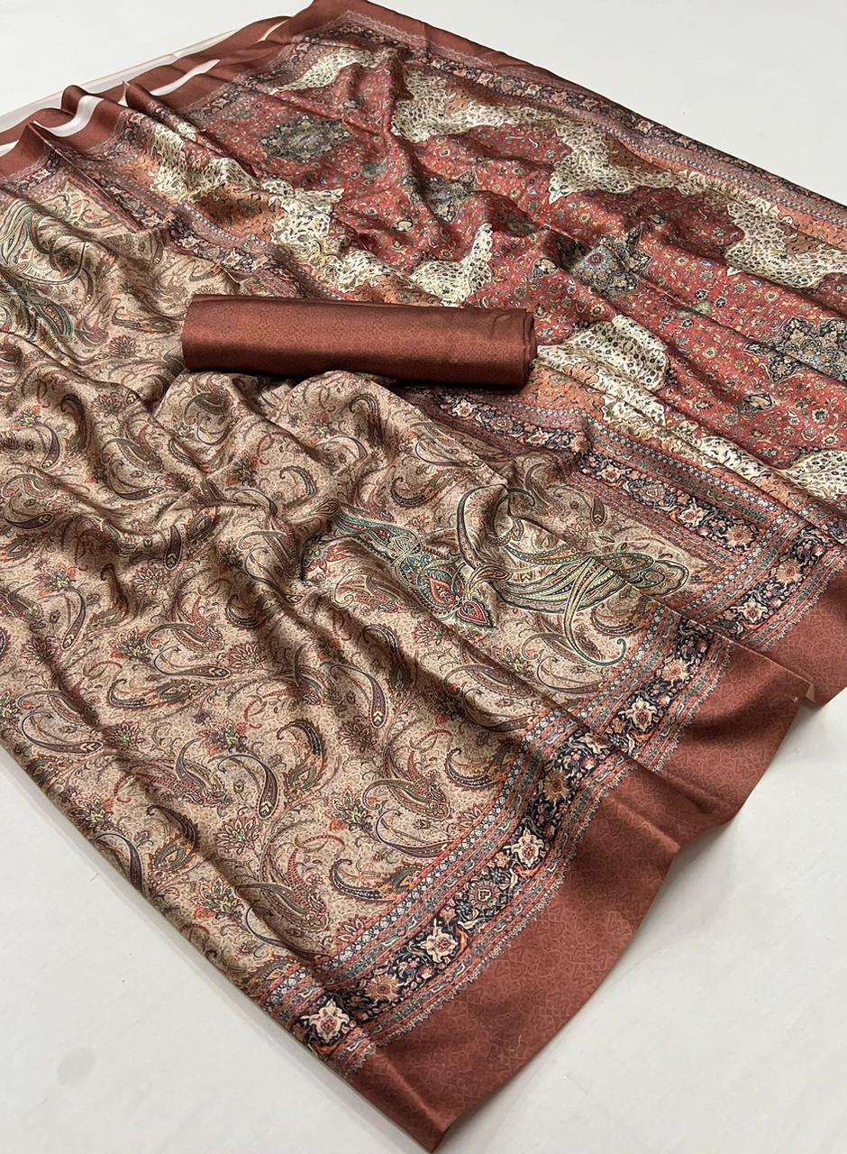 Lt fabrics kashvi creation GLAMOROUS Satin silk with fancy P...