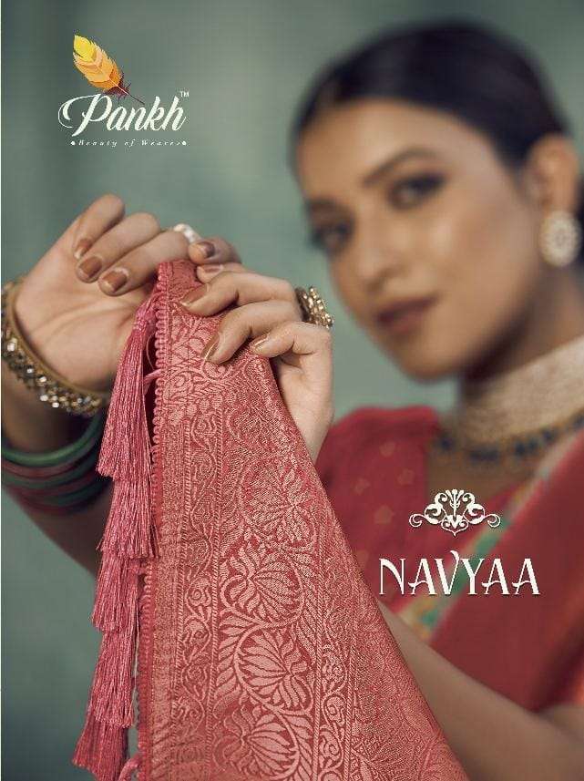 Pink Lotus Pankh Creation Navyaa Tissue Silk With Digital Fl...