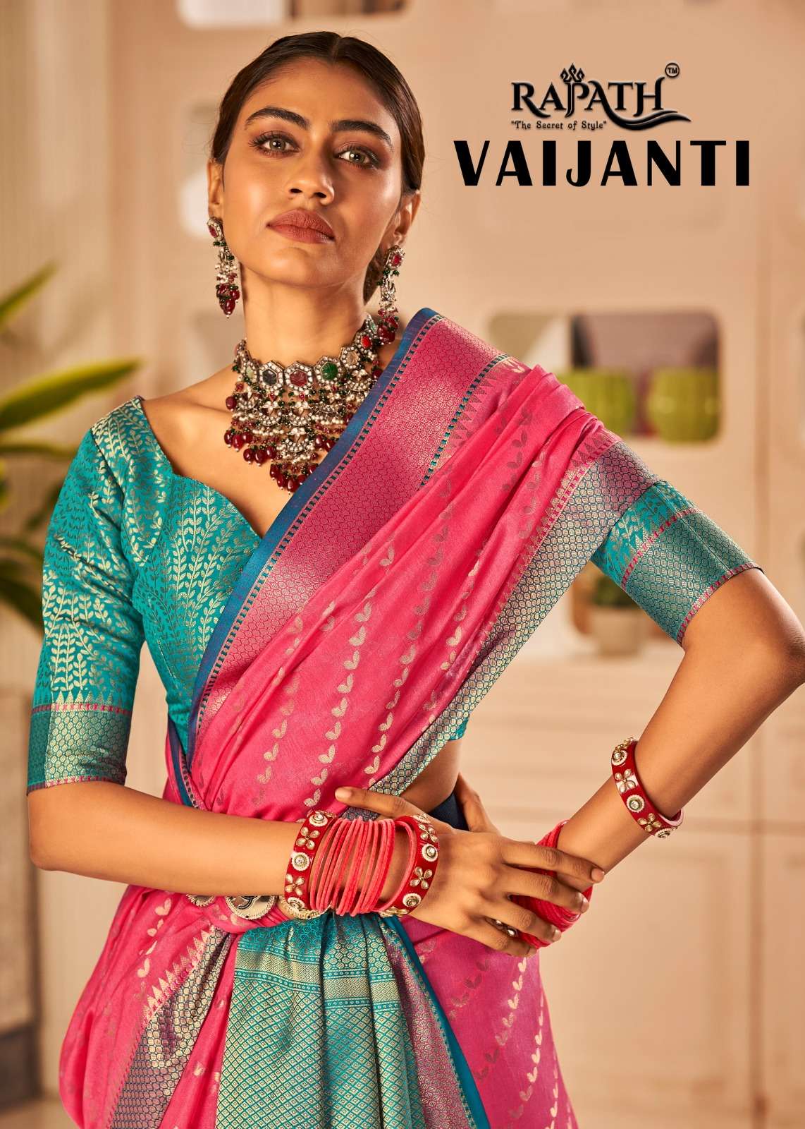 Rajpath Vaijanti Banarasi soft silk with Weaving design sare...