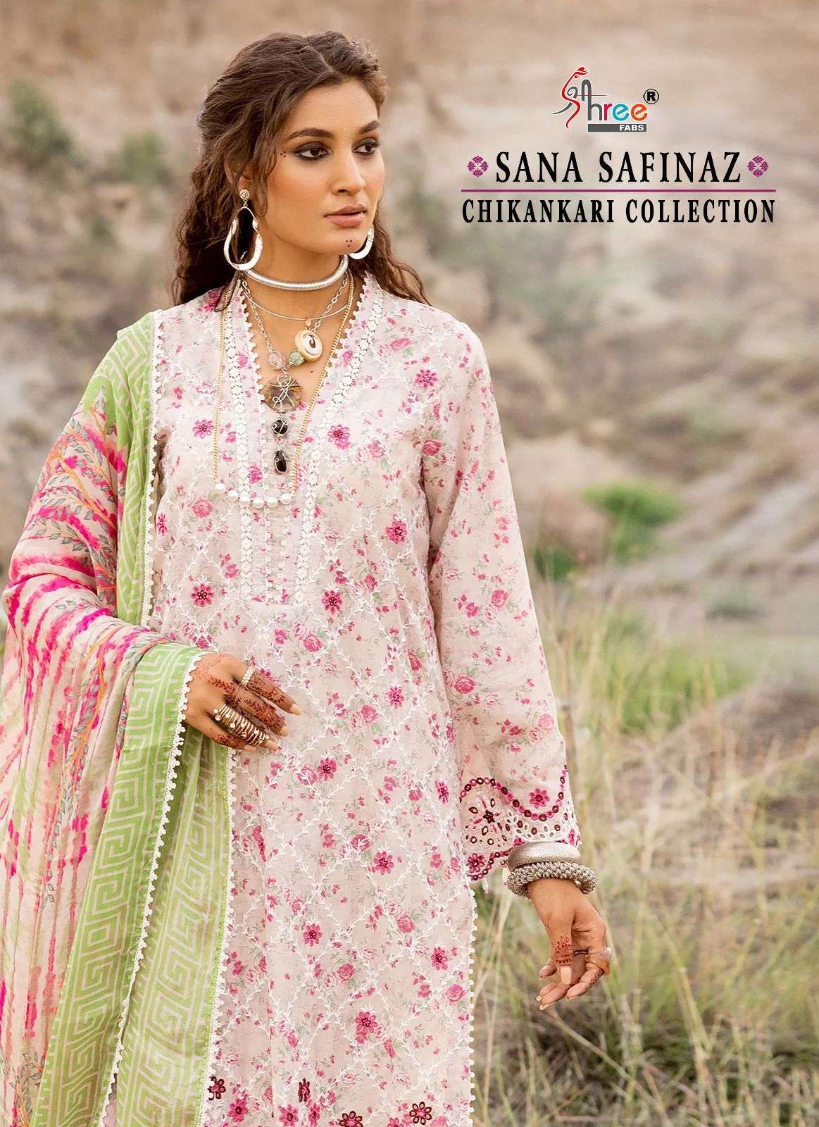 Shree fabs Sana Safinaz Chikankari collection Lawn cotton wi...
