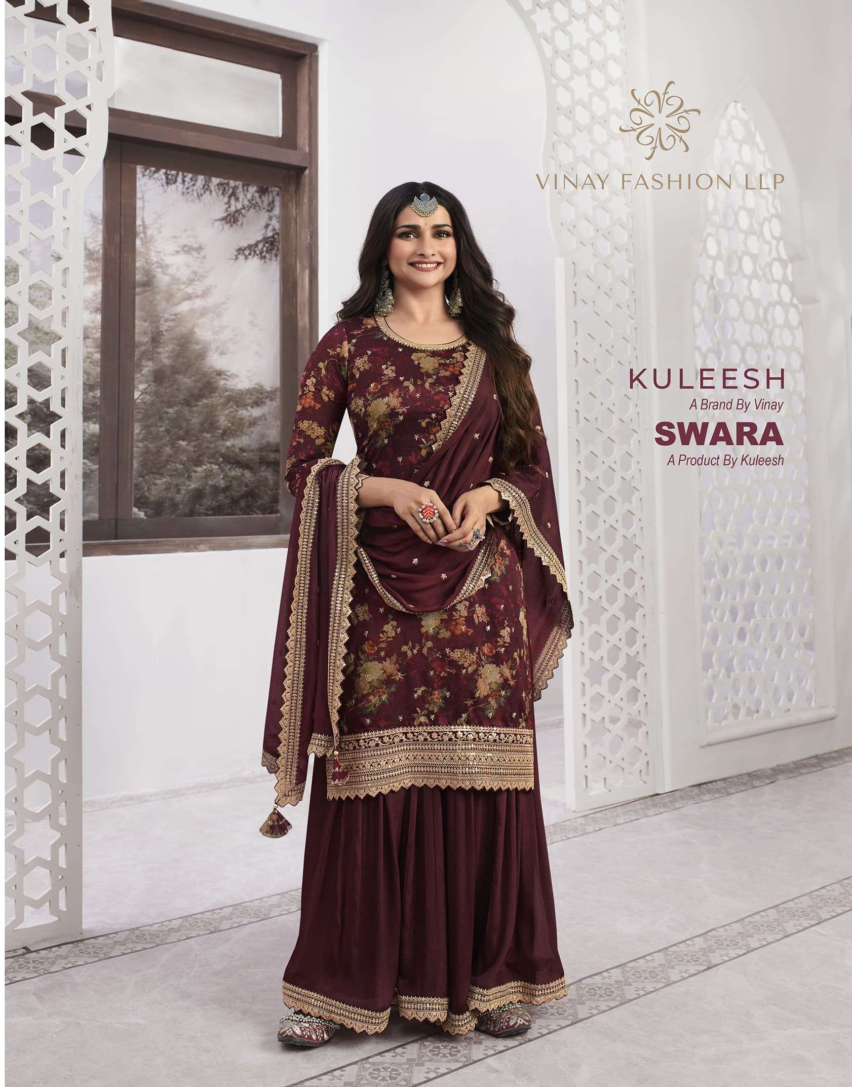 Vinay Fashion Kuleesh Swara Georgette silk with Embroidery w...