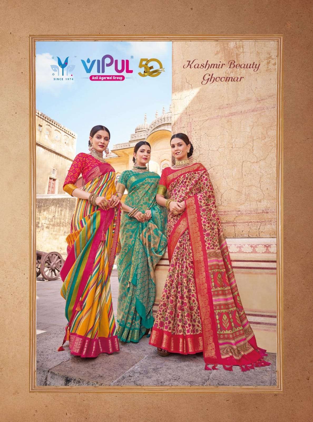 Vipul fashion Kashmir Beauty Ghoomar Silk with Amazing Print...