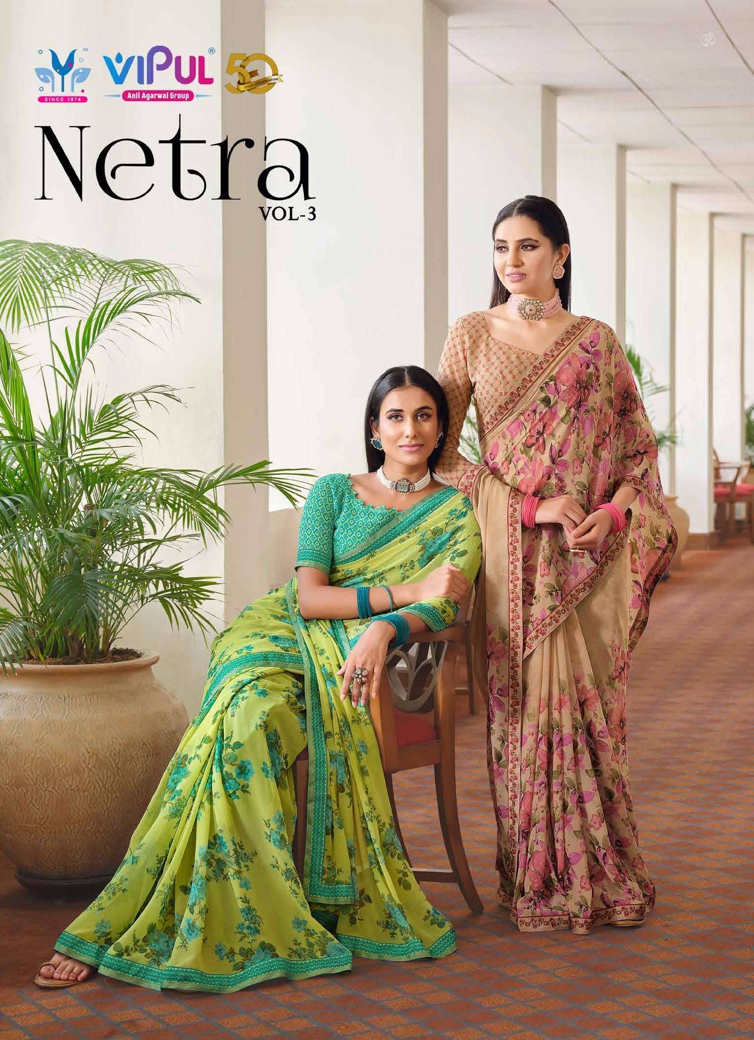 Vipul fashion Netra Vol 3 Georgette with Fancy Festival spec...