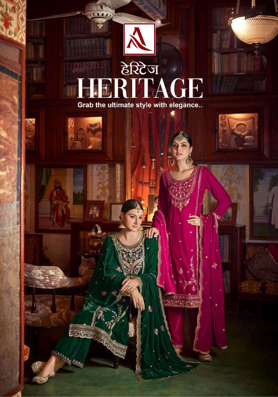 Alok Suits Heritage Velvet with Designer Winter Wear Salwar ...