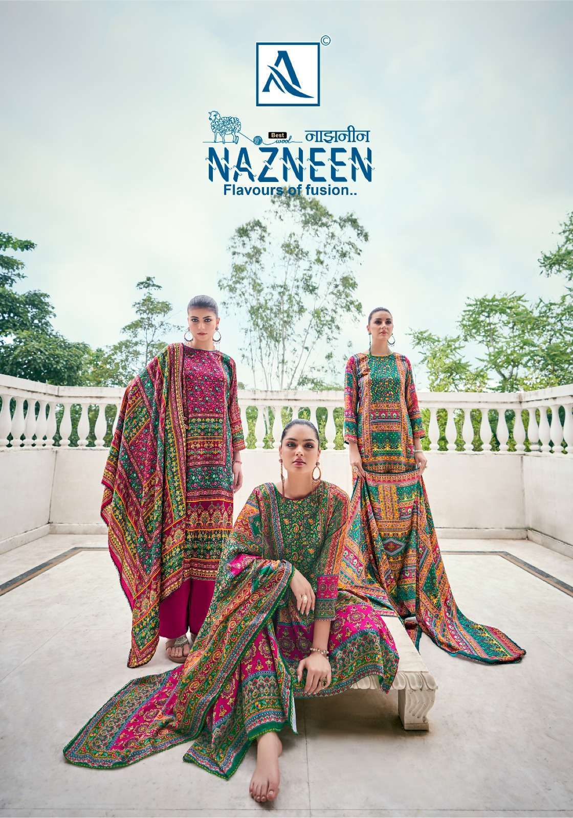 Alok Suits Nazneen Pashmina Digital Printed winter festival ...
