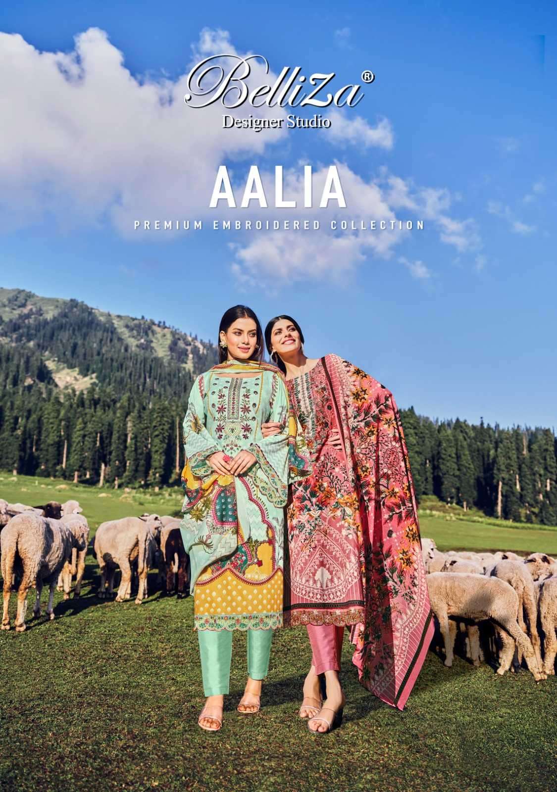 Belliza Designer Studio Aalia Cotton with Printed pakistani ...