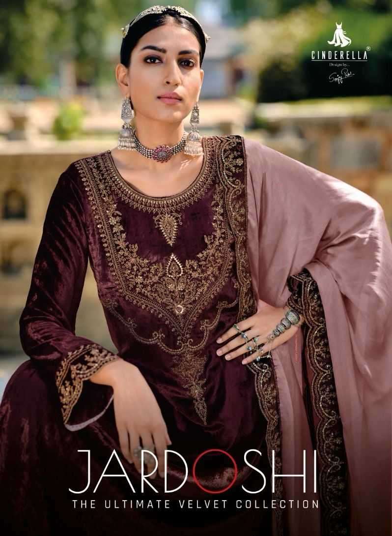 cinderella present jardoshi velvet with Designer Pakistani s...