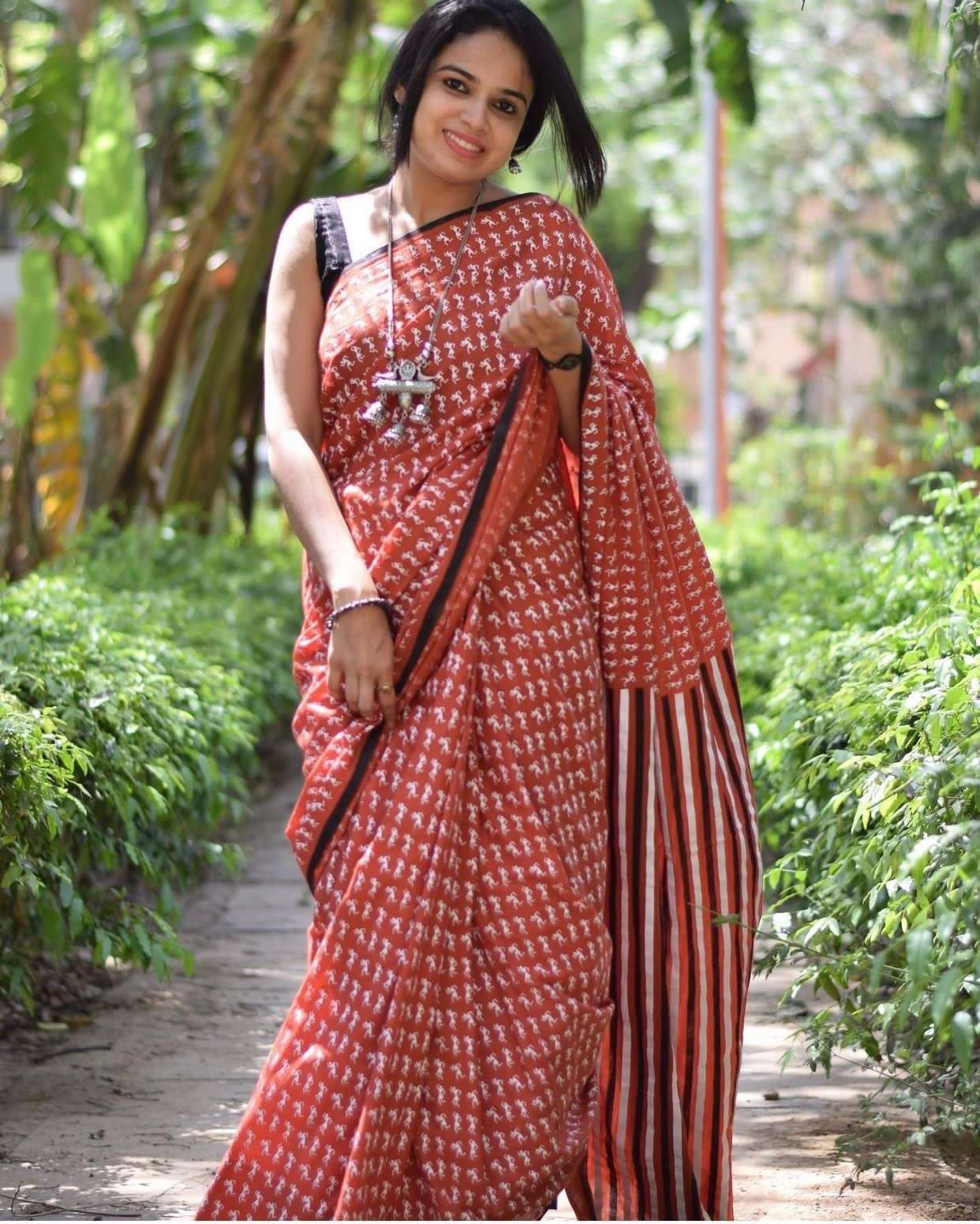 Cotton with Printed Fancy Regular wear saree collection at b...