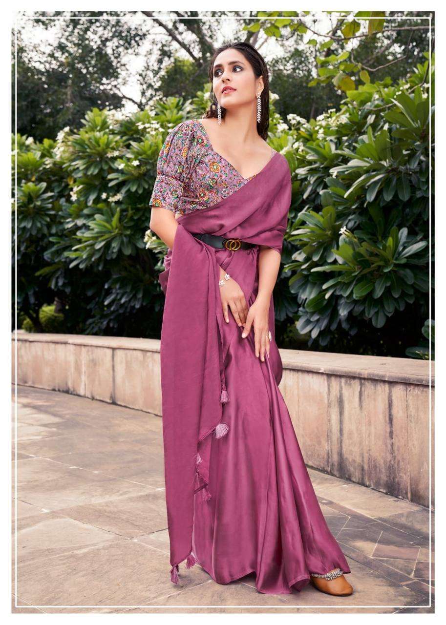Devsena Satin Silk with Plan Fancy Saree collection at best ...