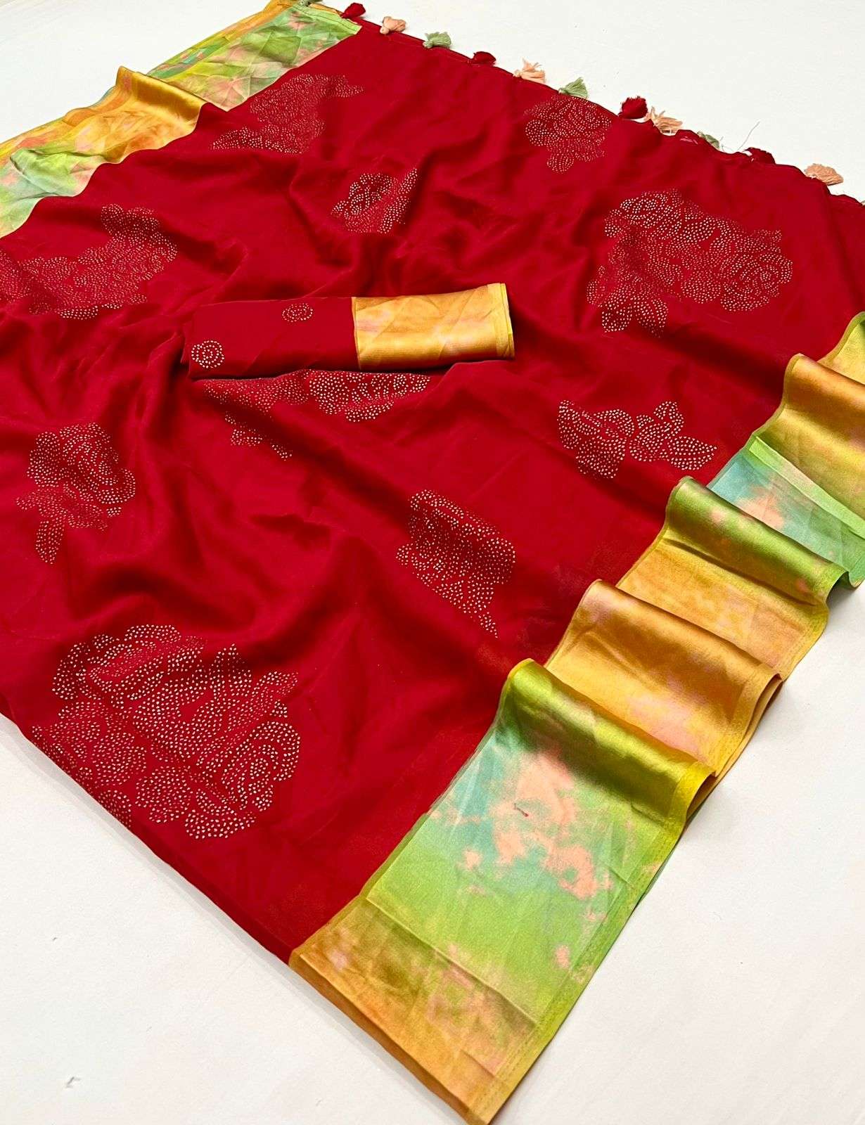 Dhaga ZAMAKA Silk with fancy Printed Festival special saree ...