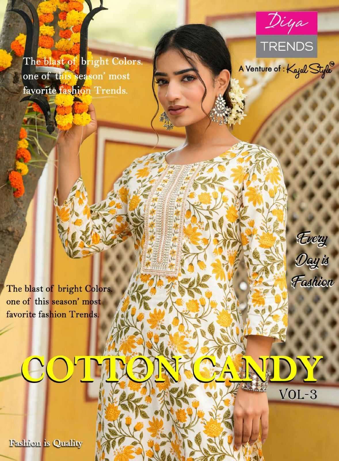 Diya Trends Cotton Candy Vol 3 cotton with Printed Festival ...