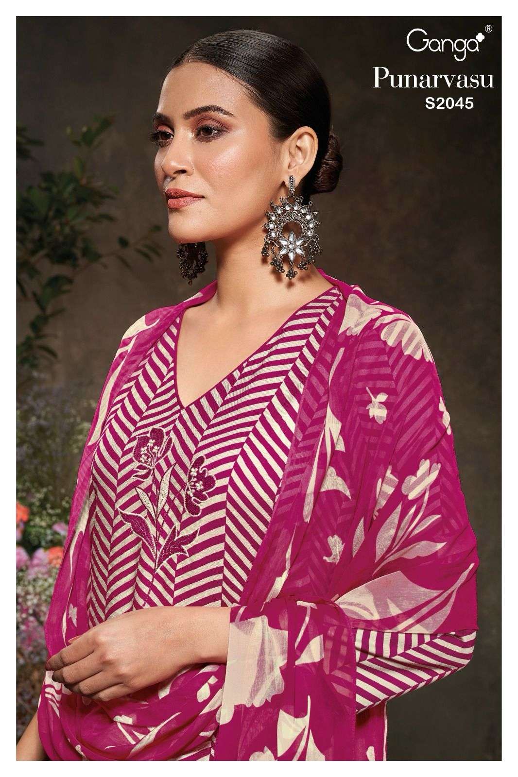 Ganga Fashion Punarvasu 2045 Pashmina silk with digital Prin...
