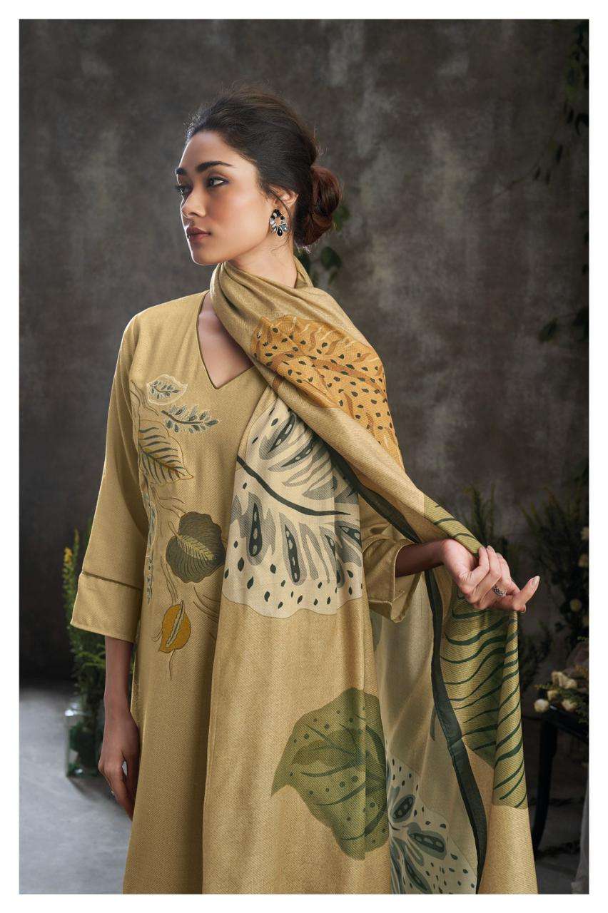 Ganga fashion SPIRIT 1988 Wool Pashmina silk with fancy Prin...