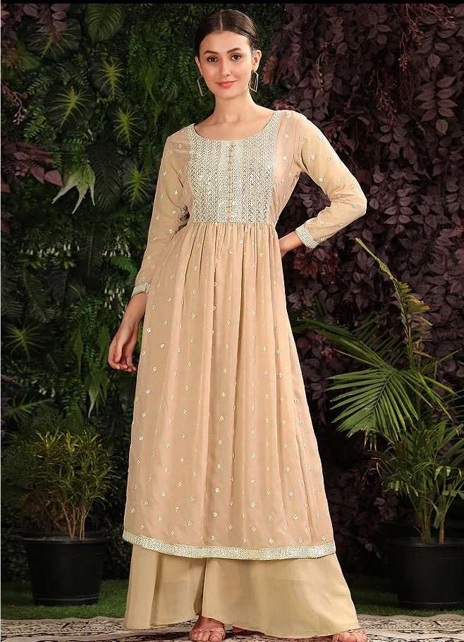 Georgette with Special Embroidery Sequence work Designer par...