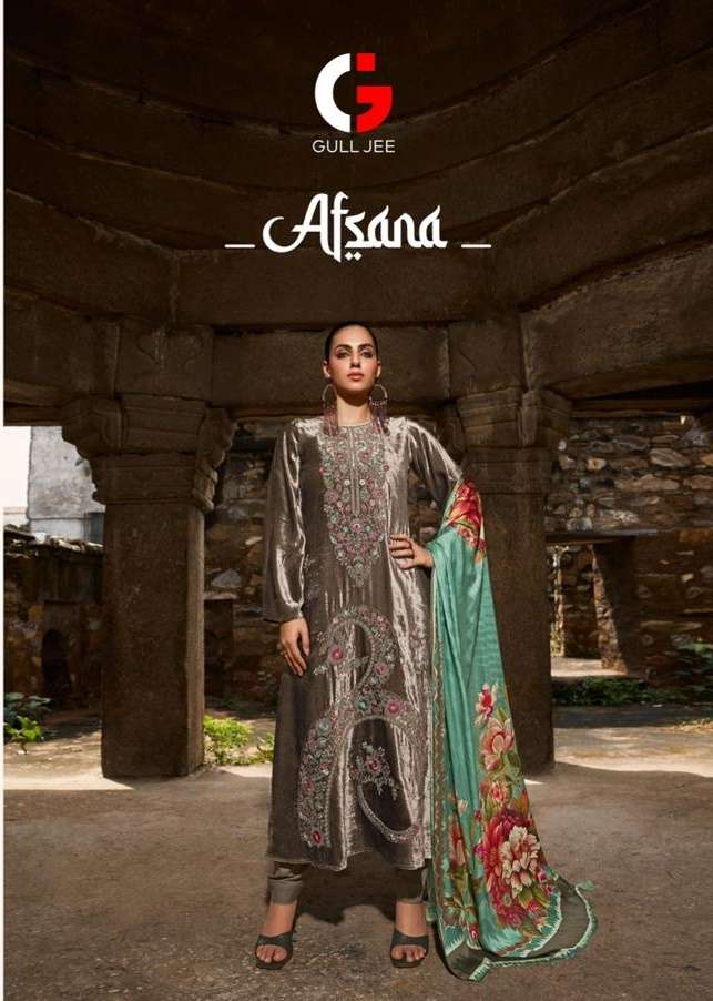 Gull Jee Afsana Viscose Velvet with Embroidery work Pakistan...