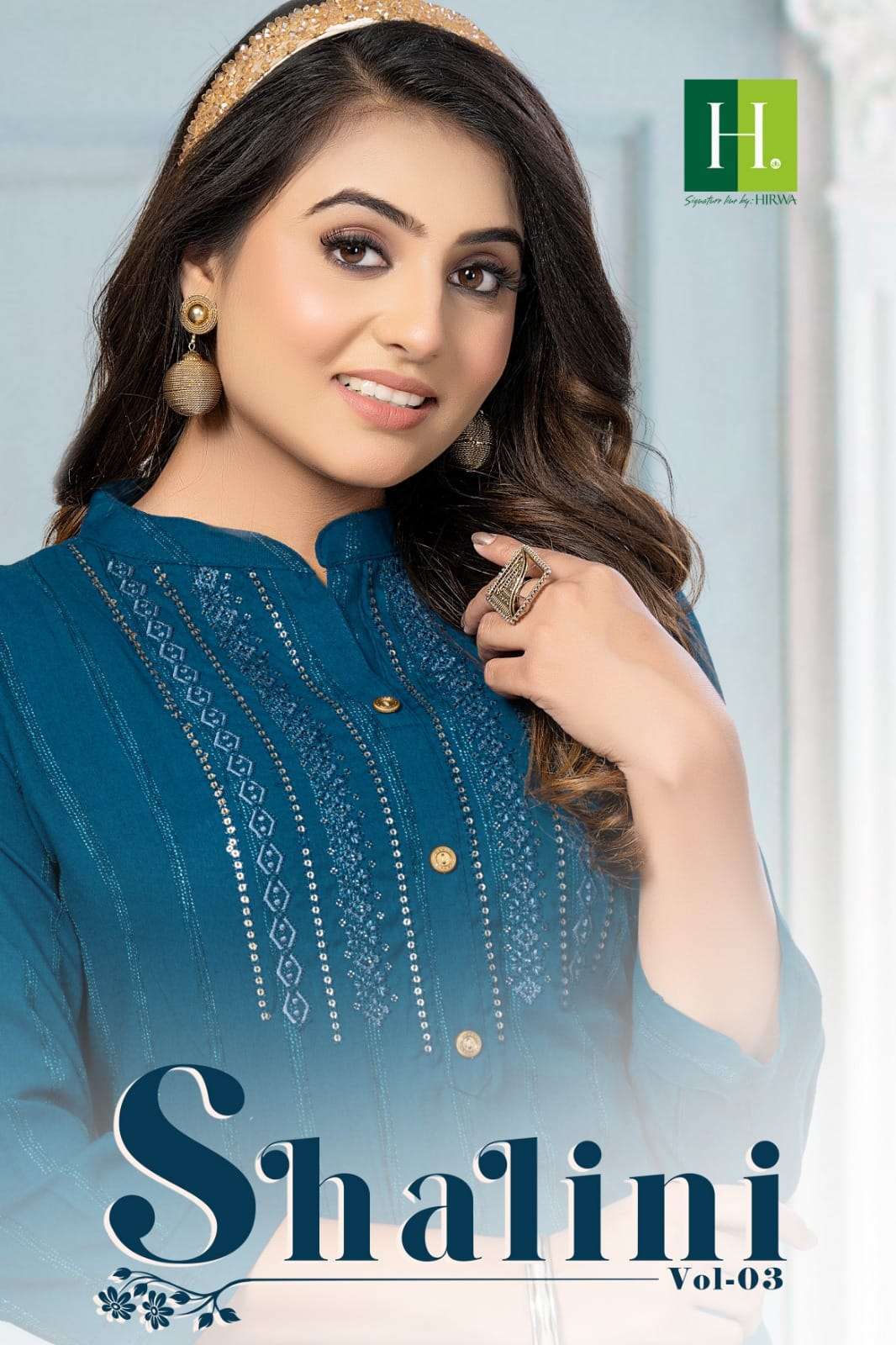 Hirwa Shalini Vol 3 Rayon With Fancy Straight With EMbroider...