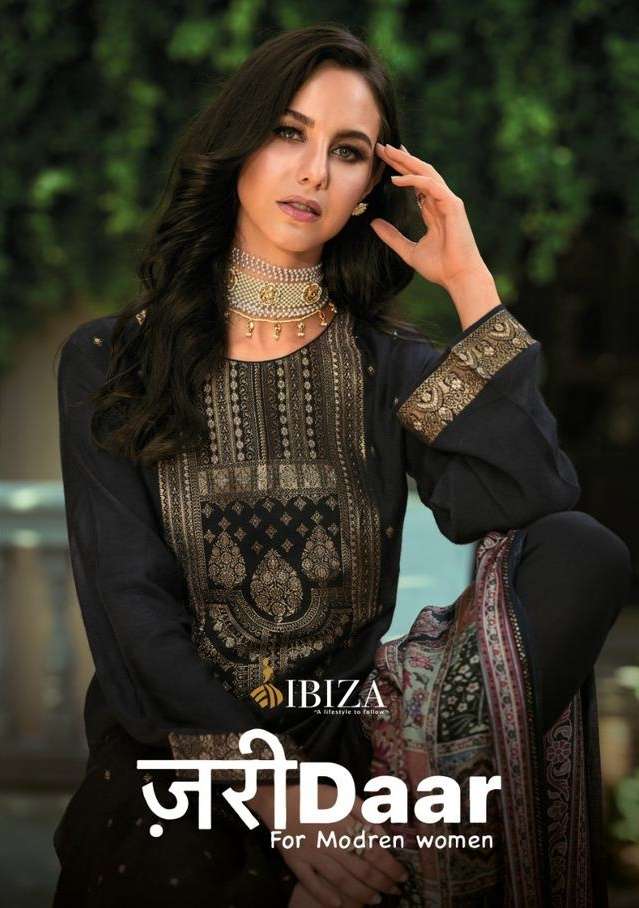 Ibiza Lifestyle Zaridaar Viscose Pashmina silk with fancy sa...