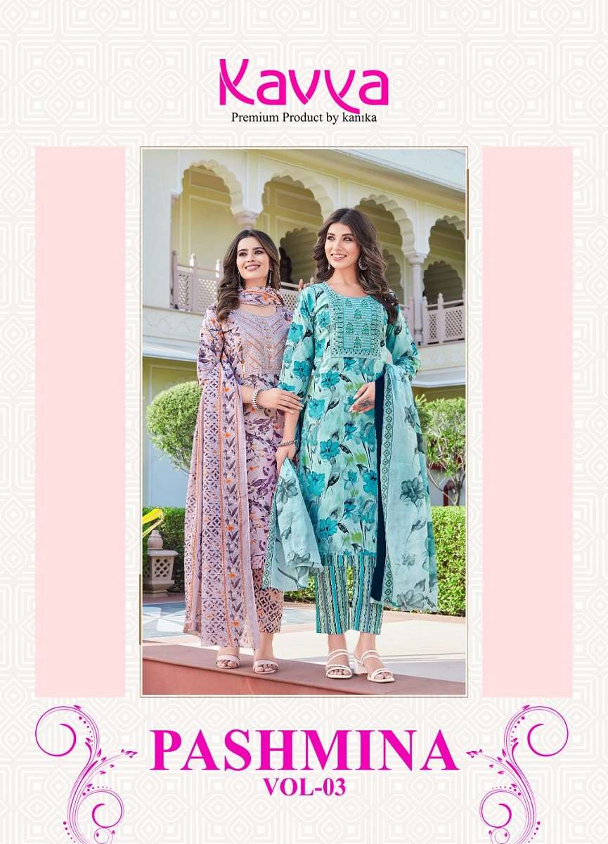Kavya Pamina vol 3 cotton with printed readymade suits colle...