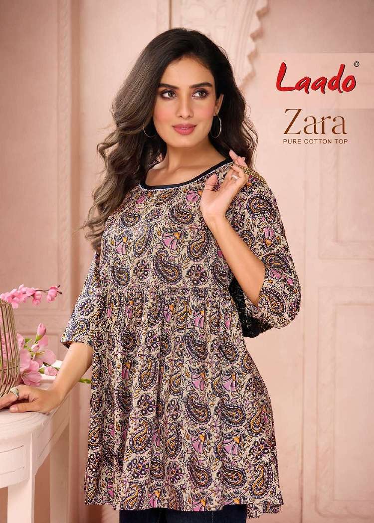Laado Zara Vol 1 Cotton with Printed Tunic style Short kurti...