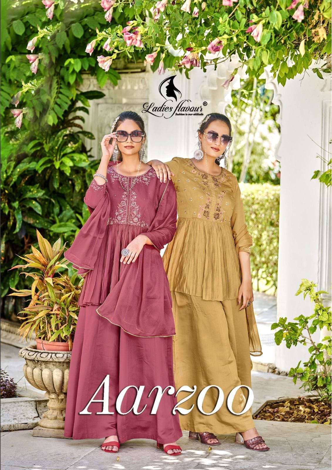 Ladies Flavour Aarzoo Chanderi silk with fancy Readymade sui...