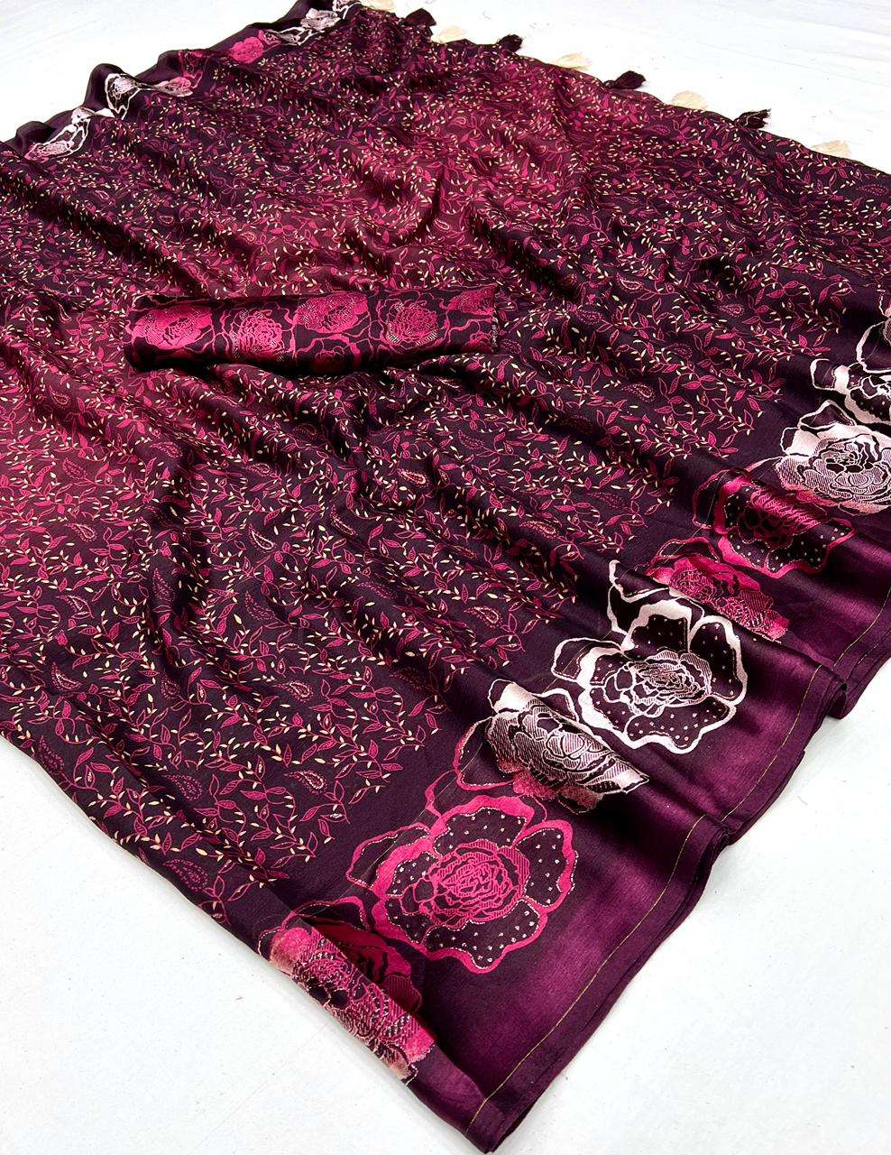 Lt fabrics kashvi creation Amayra Soft Silk With Satin Borde...