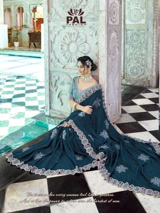 Pal Fashion Anbarshi Wedding wear designer Saree collection ...
