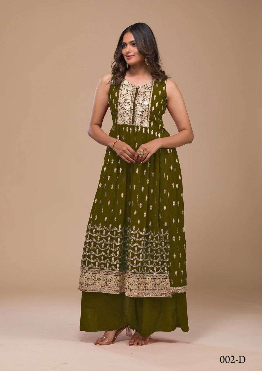 Party wear Style Georgette with Sequence work Festival Speci...
