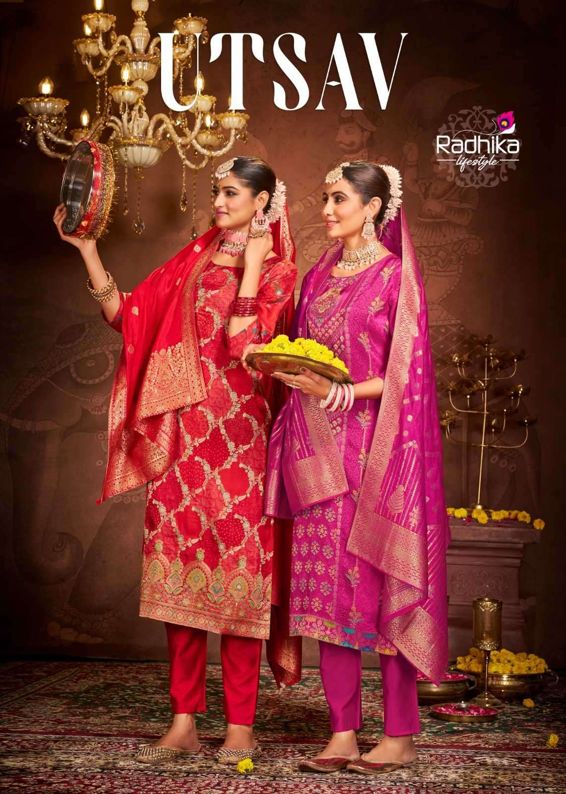 Radhika Lifestyle utsav Vol 1 Dola silk with Designer Festiv...