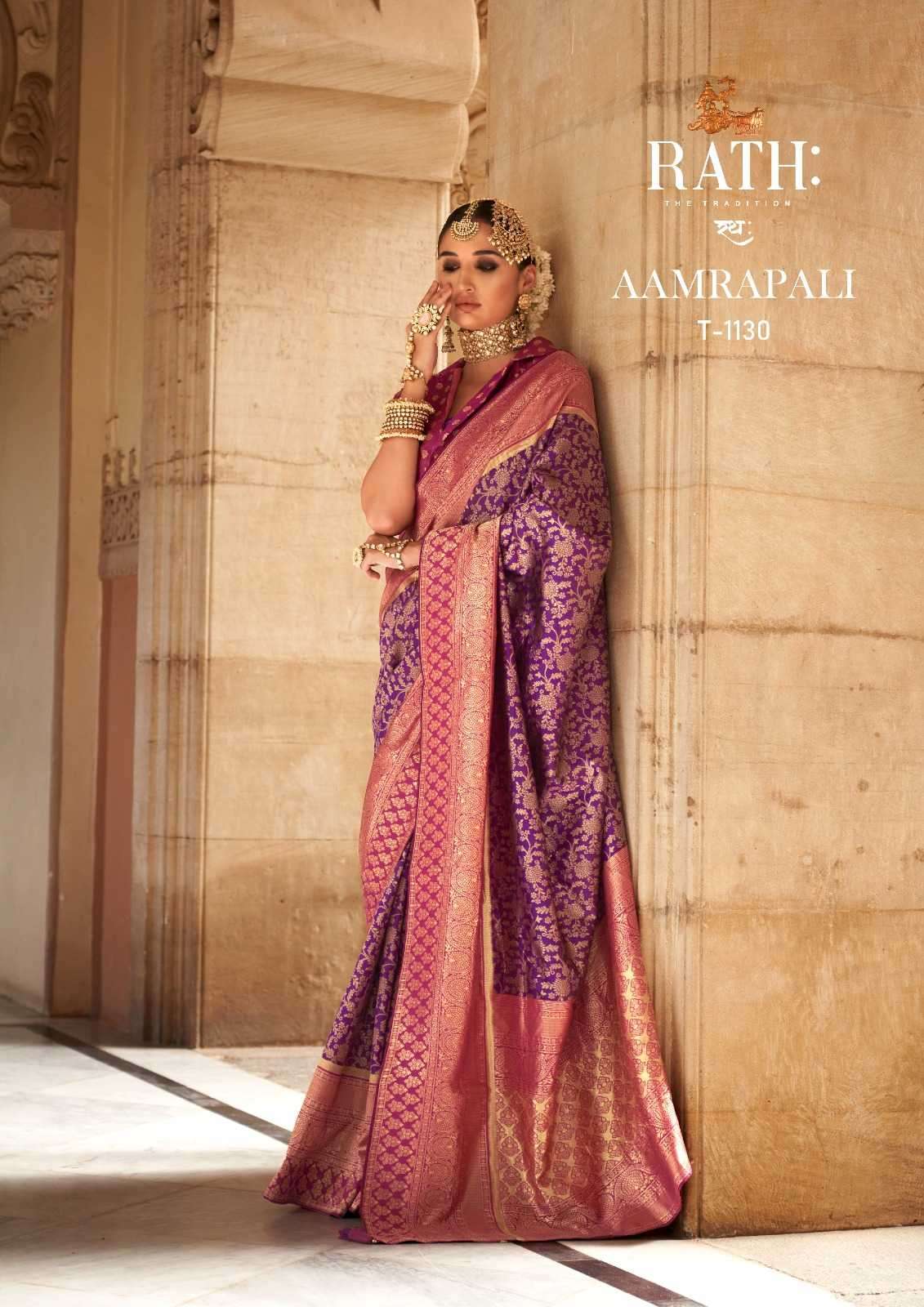 Rath aamrapali  Banarasi silk with Wedding Wear Designer Sar...