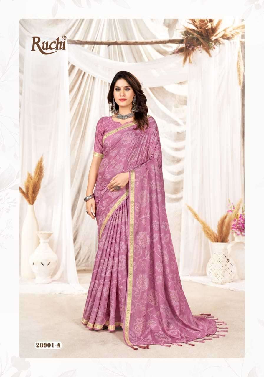 Ruchi Disha Silk With Fancy Soft Material saree collection a...